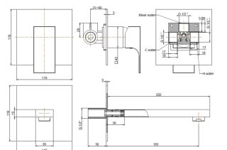 Встраиваемый смеситель для раковины Paini Grazia 21CR208 хром